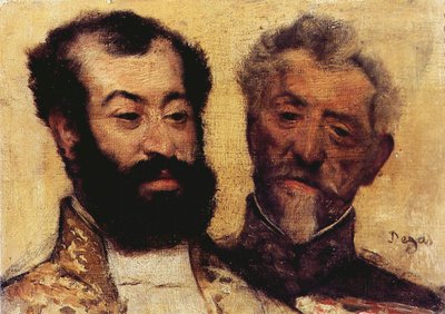 General Mellinet and the Chief Rabbi Astruc by Edgar Degas